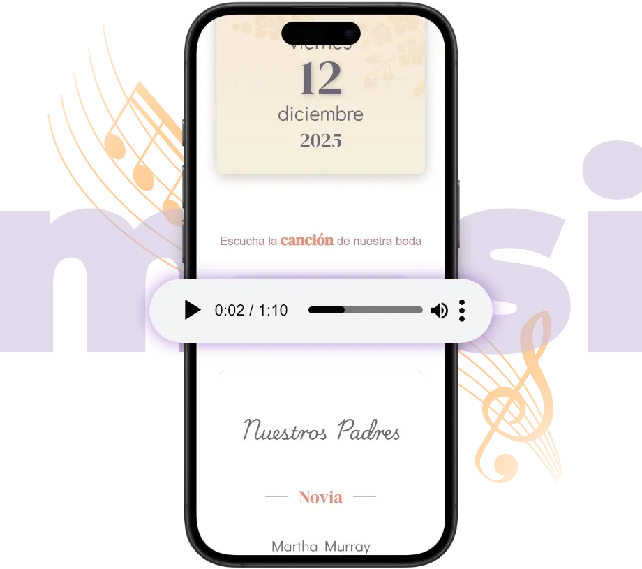 Invitación digital con Música