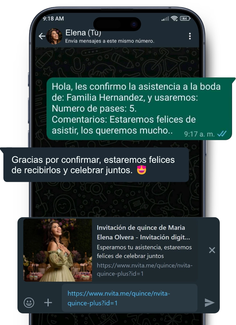 invitacion con confirmación de asistencia